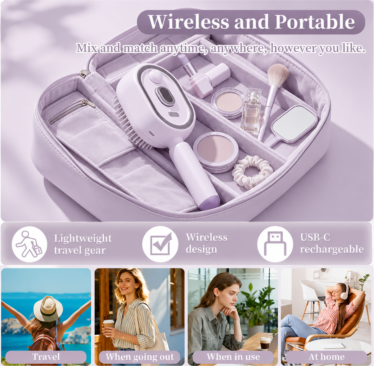 Electric Spray Retractable Air Cushion Comb