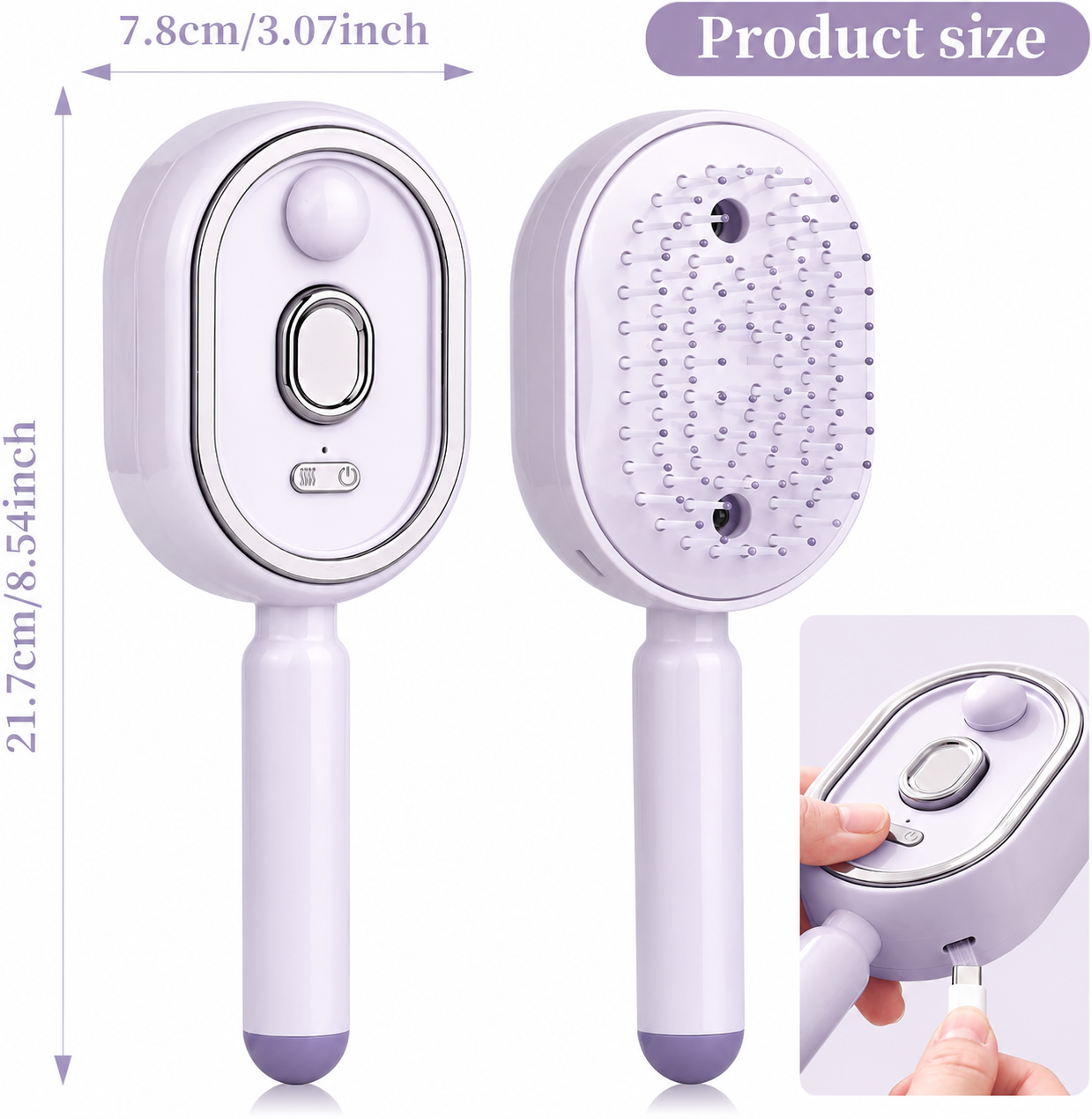 Electric Spray Retractable Air Cushion Comb