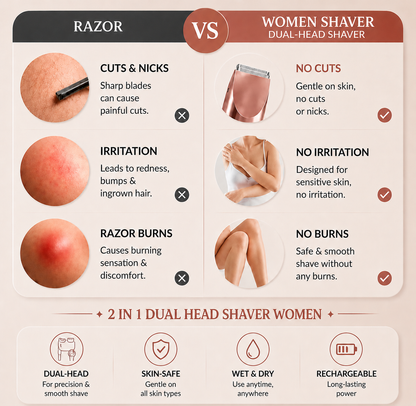 2 in 1 Dual Head Shaver Women