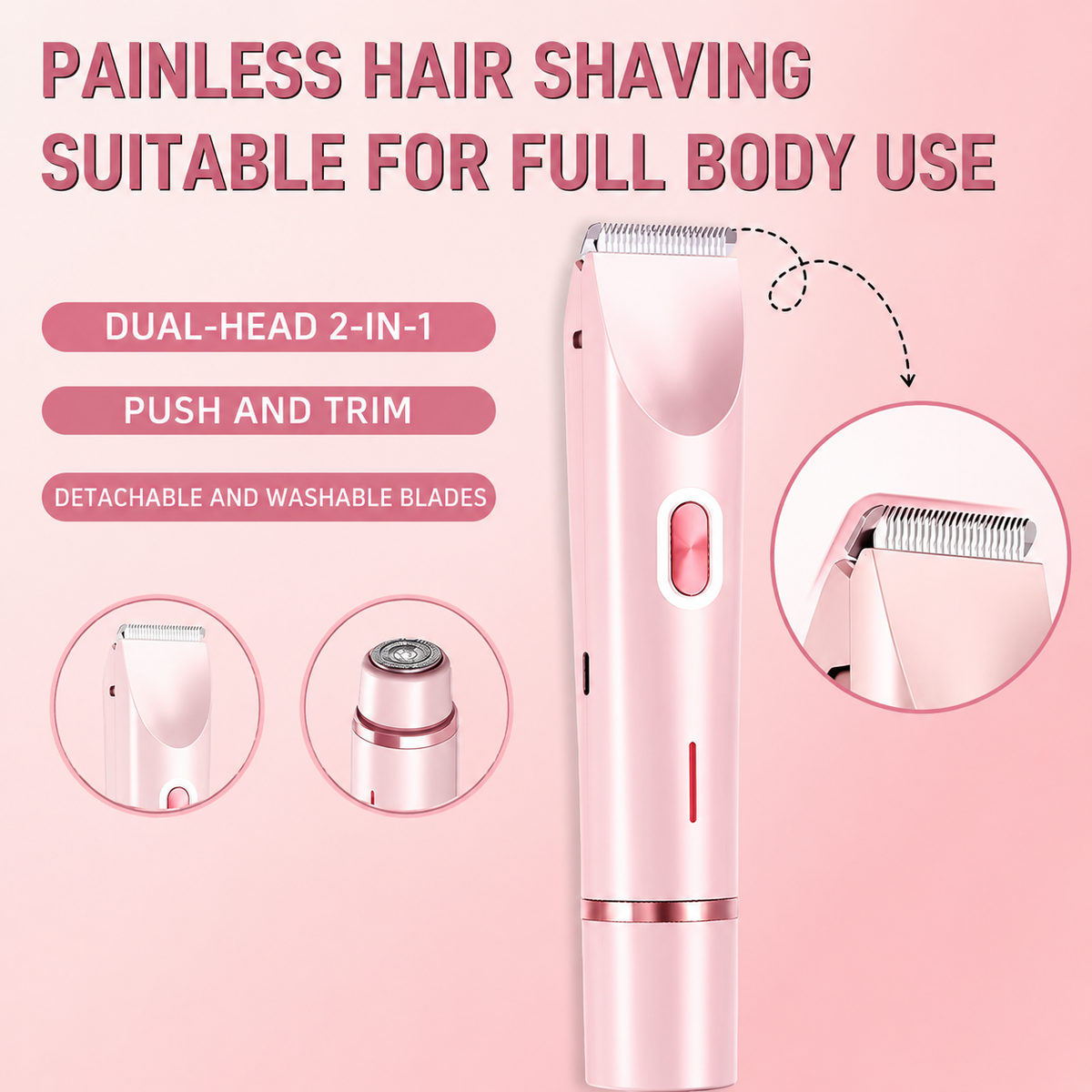 2 in 1 Dual Head Shaver Women