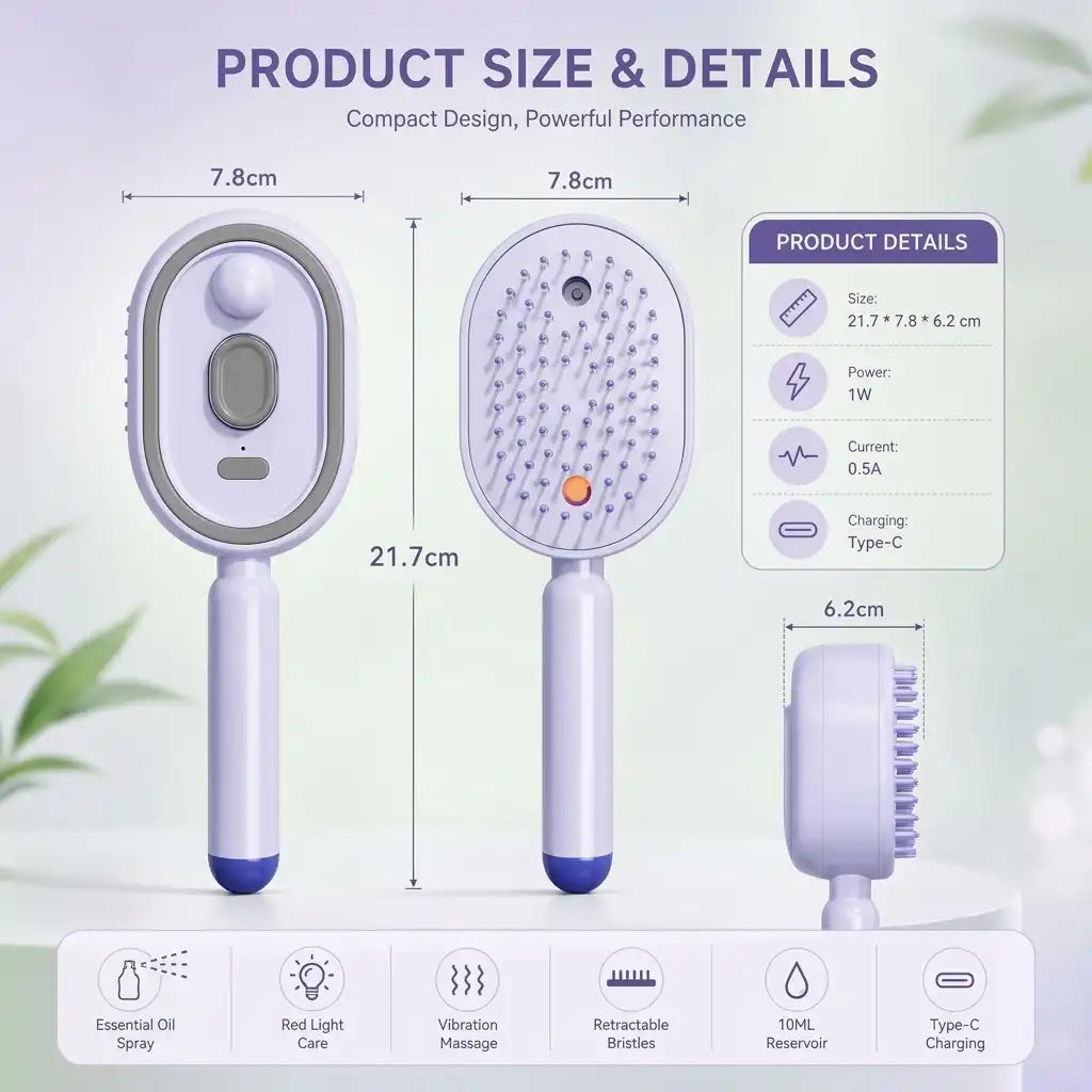 Electric Spray Retractable Air Cushion Comb