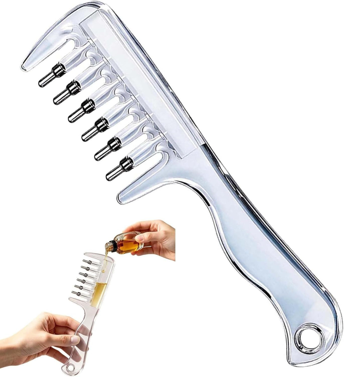 Crystal Serum Comb for Scalp Massage