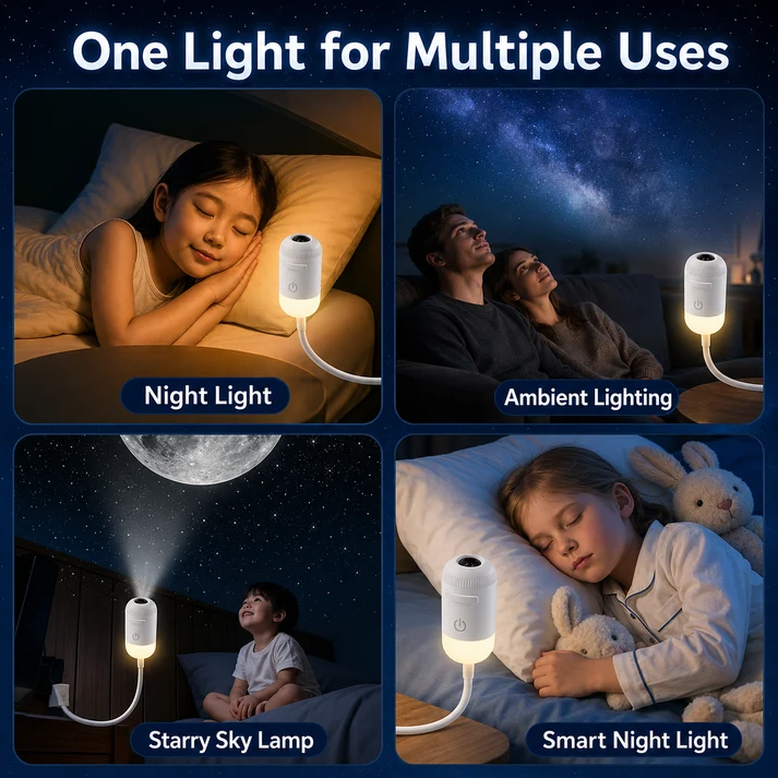 Mini Galaxy Star Projector Night Lamp