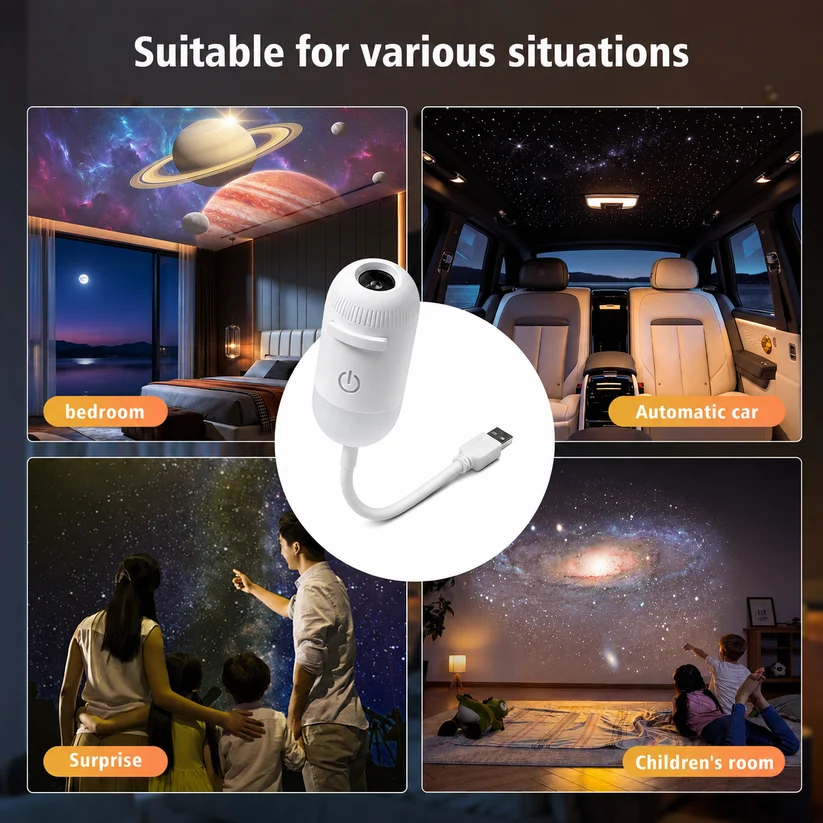 Mini Galaxy Star Projector Night Lamp
