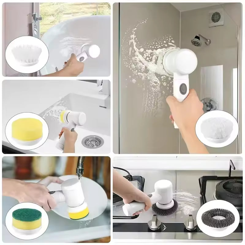 Cleaning Magic Electric Brush (5-in-1)                                   فرشاة التنظيف الكهربائية السحرية
