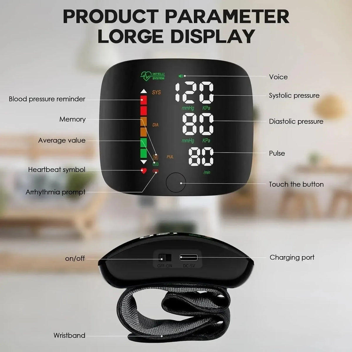 Digital Wrist Blood Pressure Monitor