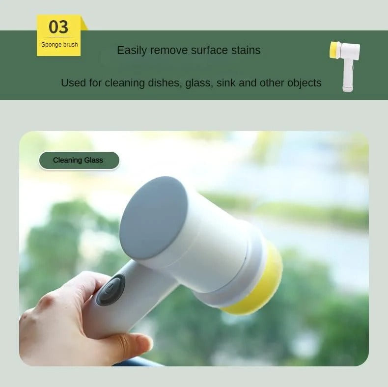 Cleaning Magic Electric Brush (5-in-1)                                   فرشاة التنظيف الكهربائية السحرية
