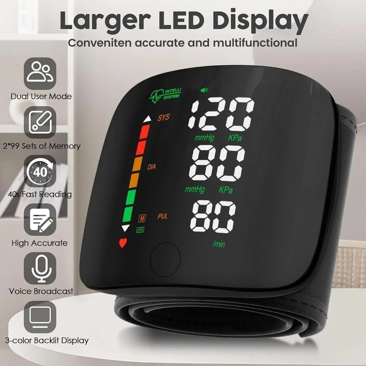 Digital Wrist Blood Pressure Monitor